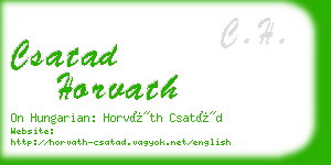 csatad horvath business card